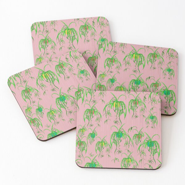 Item preview, Spider plants in the rain - pink background designed and sold by Renee Rigdon.