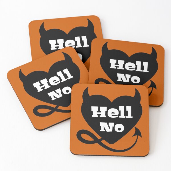 Item preview, Hell No Evil Anti Valentines Day 2022 Black Heart designed and sold by Design-Maniya.
