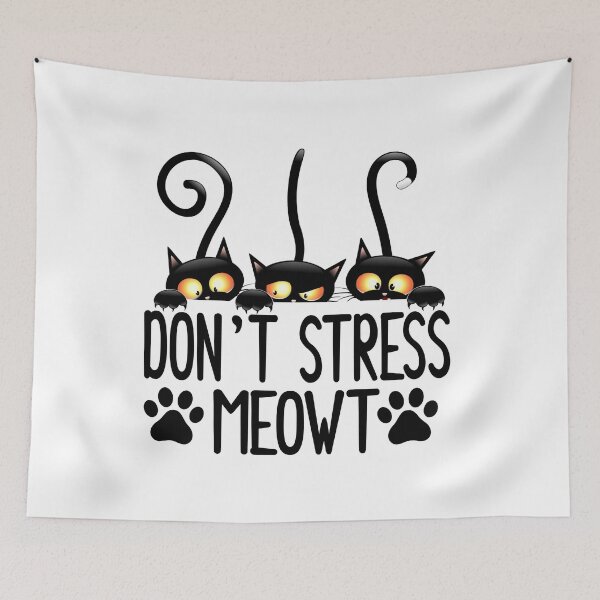 Item preview, Funny Stress Meowt Quote, Don't Stress Meowt Design, Cool Stress Meowt  designed and sold by Mouadox ★★★★★.