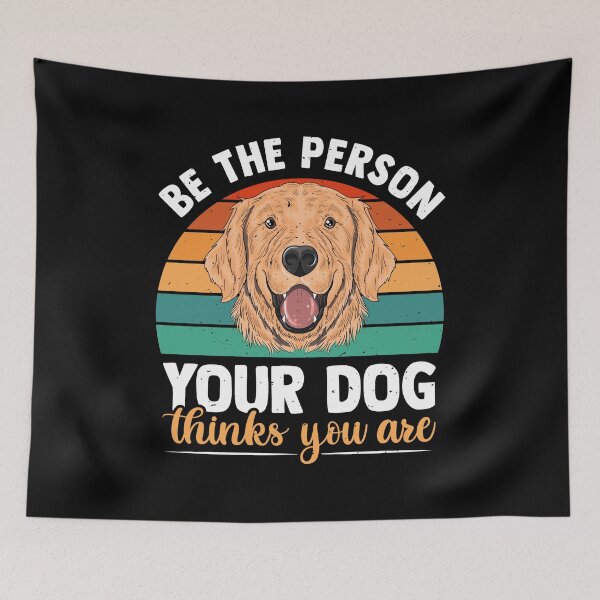 Artikelvorschau, Sei die Person, die dein Hund denkt, dass du Vintage Hund bist entworfen und verkauft von MakeGoodChoices.