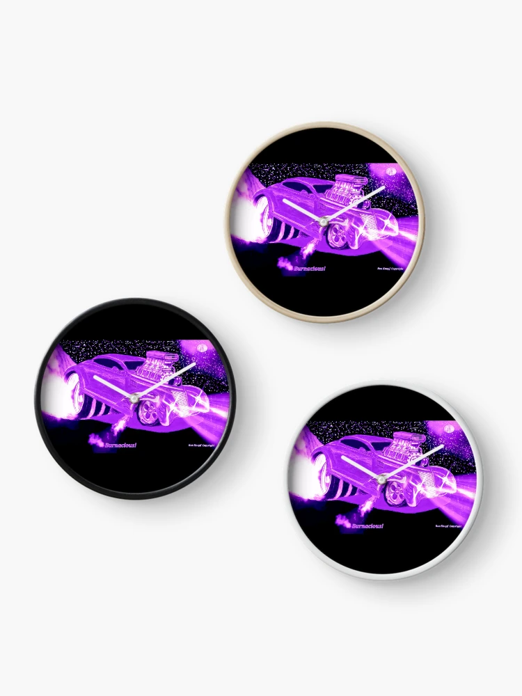 Thumbnail 3 of 4, Clock, Hot Rods // Burnacious! designed and sold by Imagin8er.