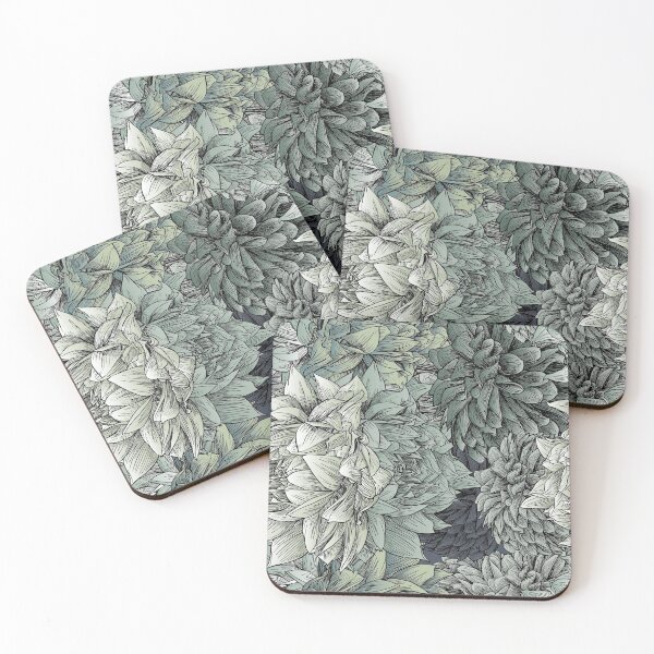 Item preview, Dahlias in Green designed and sold by KareliKairos.