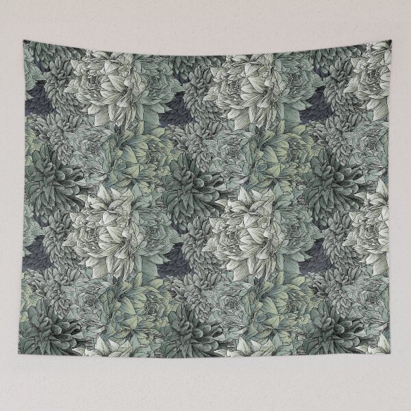 Item preview, Dahlias in Green designed and sold by KareliKairos.
