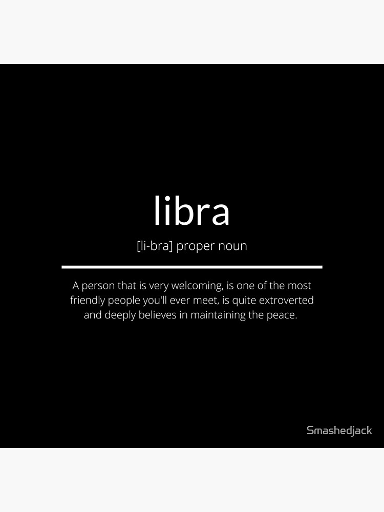 Libra Definition Poster