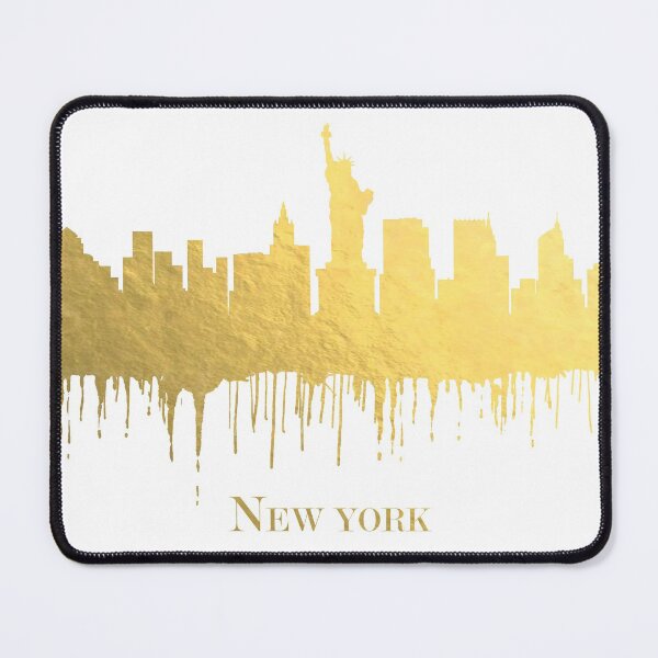 New York City Gold Watercolor Mouse Pad
