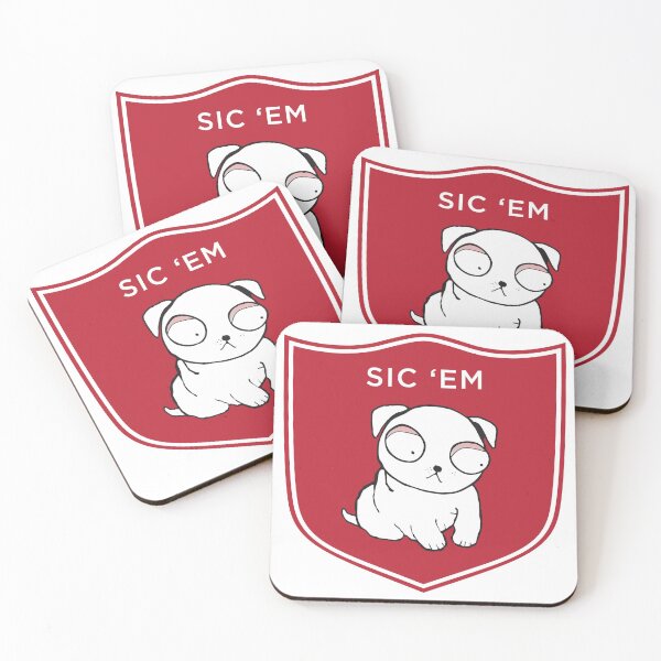Item preview, Cute Little Unenthused mascot dog on red Sick 'Em designed and sold by field3.