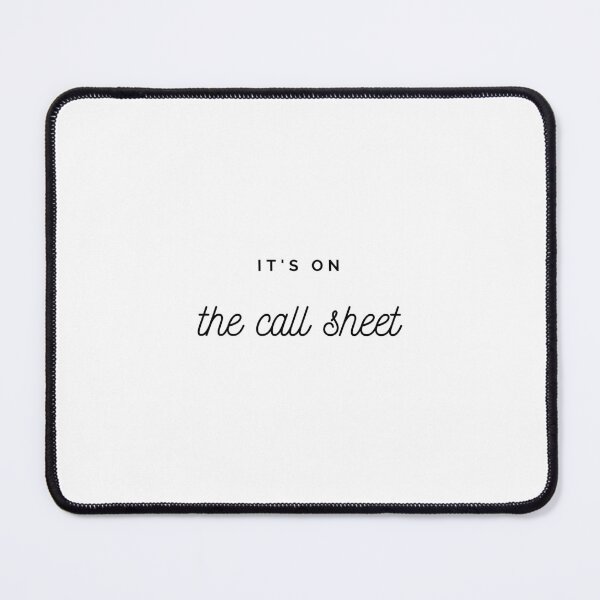Item preview, It's on the Call Sheet designed and sold by Fillum.