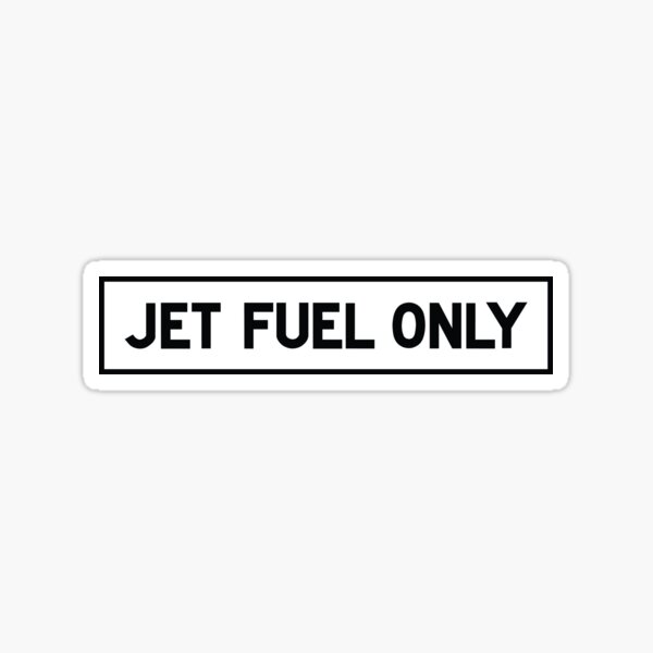 JET FUEL ONLY - Aviation Warning Label Sticker