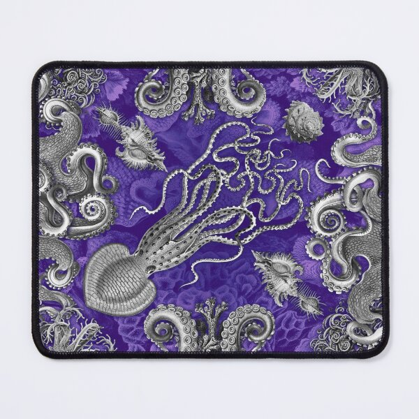 Item preview, Octopus Squid Kraken Art Tentacles Seashell Deep Sea Ocean Creatures Lover (Purple) designed and sold by Mechanical Whispers.