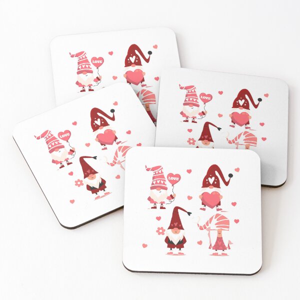Item preview, Pink Valentine Gnome With Hearts Clipart  designed and sold by bsrishika.