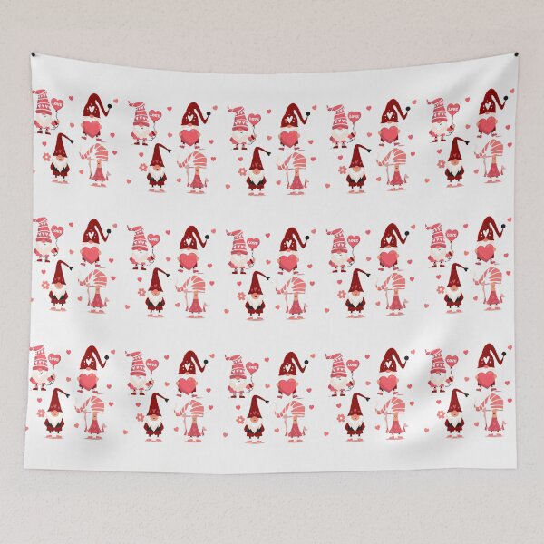 Item preview, Pink Valentine Gnome With Hearts Clipart  designed and sold by bsrishika.