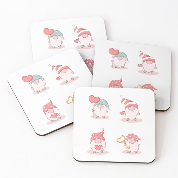 Item preview, Pink Valentine Gnome With Hearts Clipart designed and sold by bsrishika.