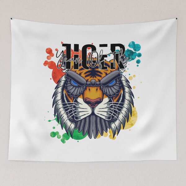 Item preview, Year Of The Tiger - Robot - Paint Splash Design designed and sold by onjcdesign.