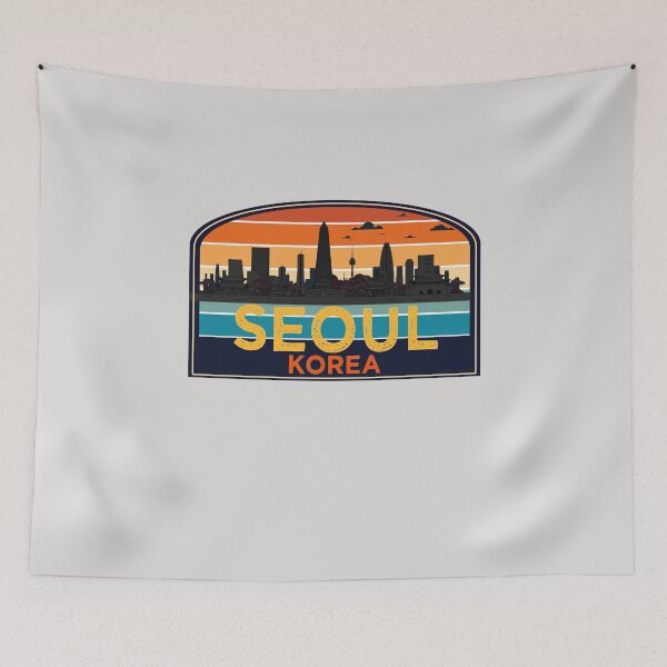Item preview, Korea Seoul Skyline Sunset  designed and sold by JooArtPrints  ★★★★★.
