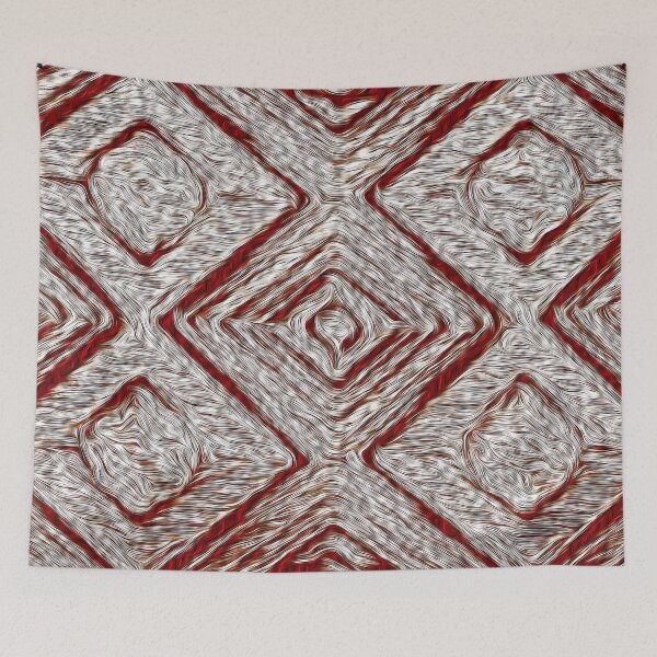Item preview, Crimson Red Rhombi Kilim designed and sold by fatenanwar.