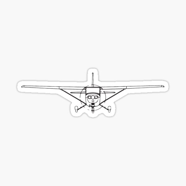 Cessna 172 Skyhawk (front) Sticker