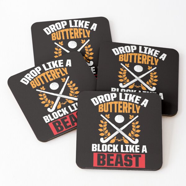 Item preview, Funny Field Hockey Goalie Drop Like A Butterfly Block Like A Beast designed and sold by MagicSD Designs.