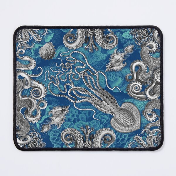 Item preview, Octopus Squid Kraken Art Tentacles Seashell Deep Sea Ocean Creatures Lover (Blue, Alt) - Octopus designed and sold by Mechanical Whispers.