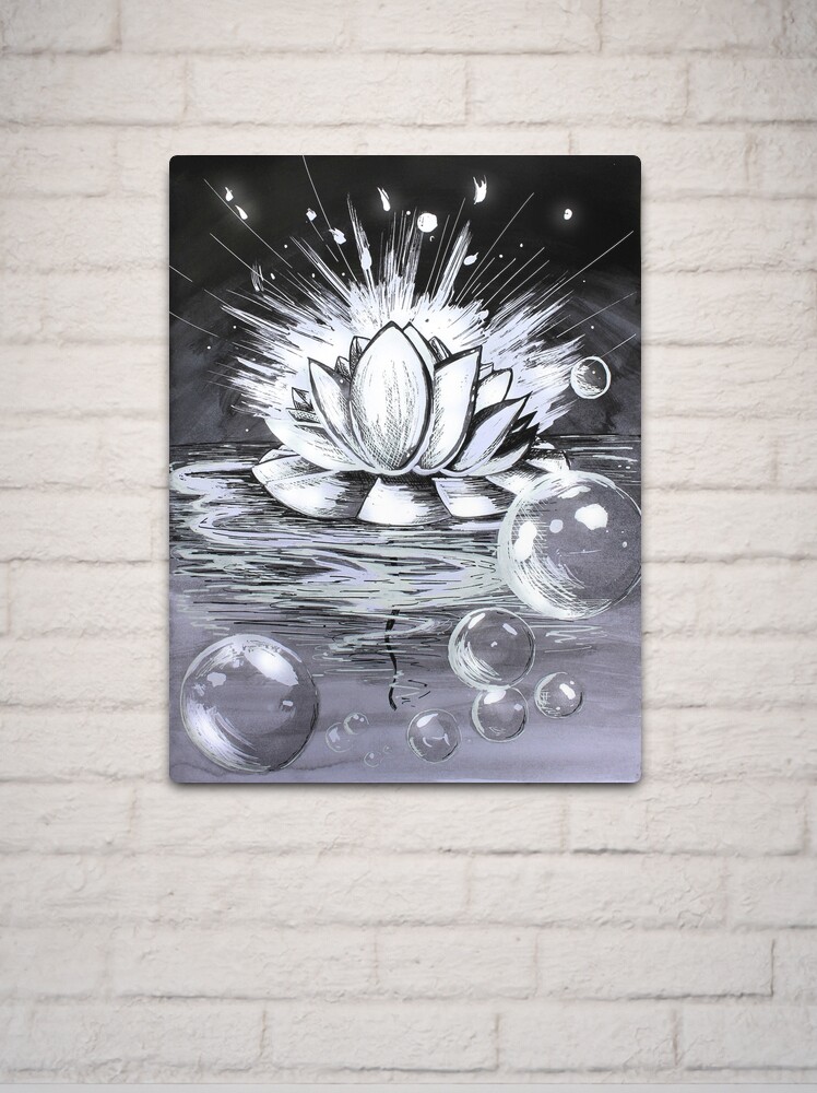 Thumbnail 2 of 4, Metal Print, Waterlily designed and sold by studinano.
