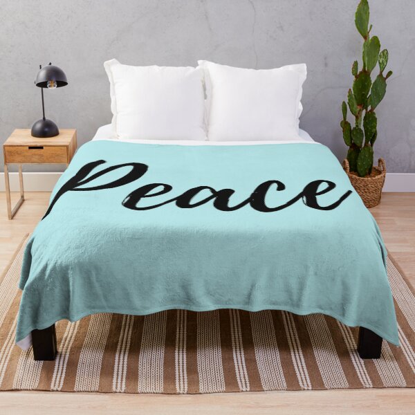 Item preview, Peace - Positive Affirmation - Blue background designed and sold by ActionFocus.