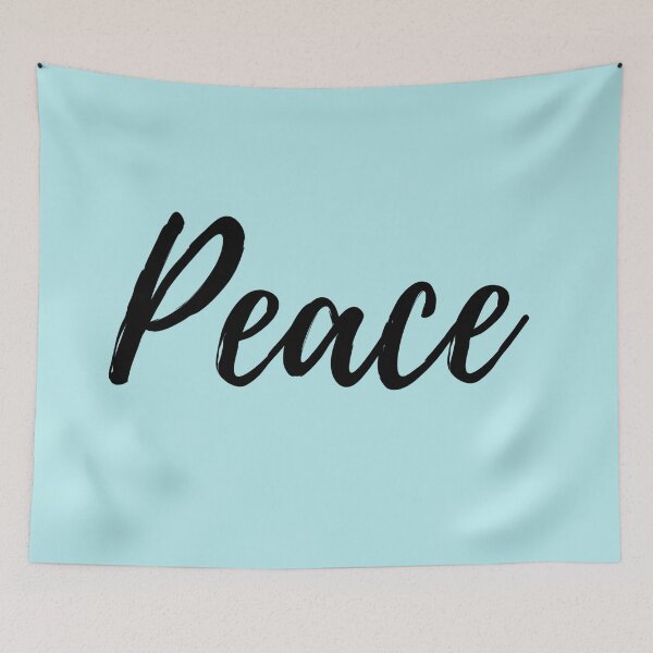 Item preview, Peace - Positive Affirmation - Blue background designed and sold by ActionFocus.