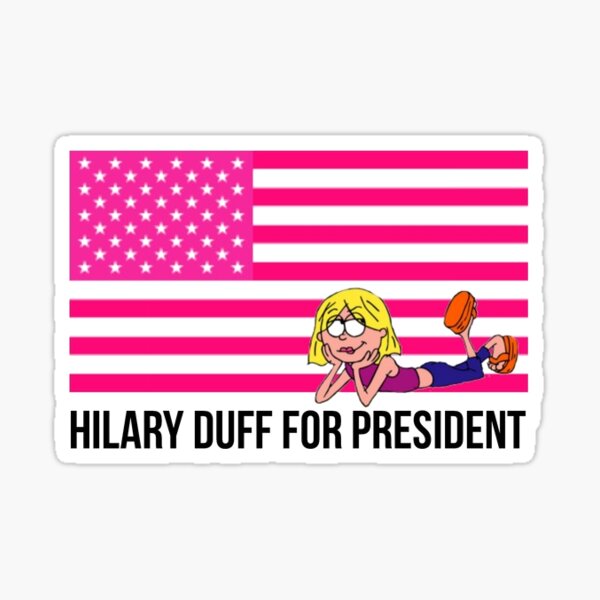Vista previa del artículo con la obra «Hilary Duff para presidente», diseñado y vendido por johannabaker.