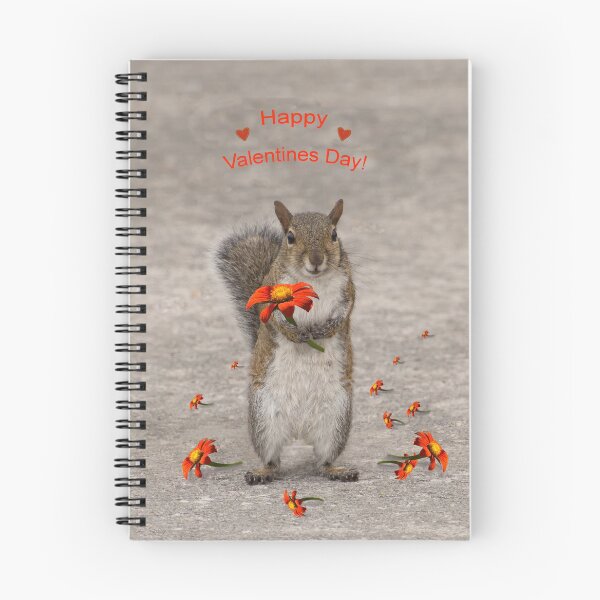 Item preview, Happy Valentine's Day cute squirrel with flower designed and sold by Zina Stromberg.