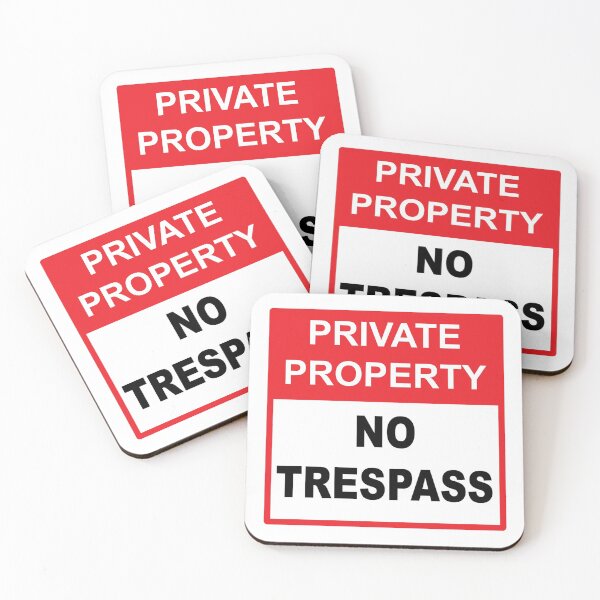Item preview, Private Property - No Trespass designed and sold by Scorpion Creative.