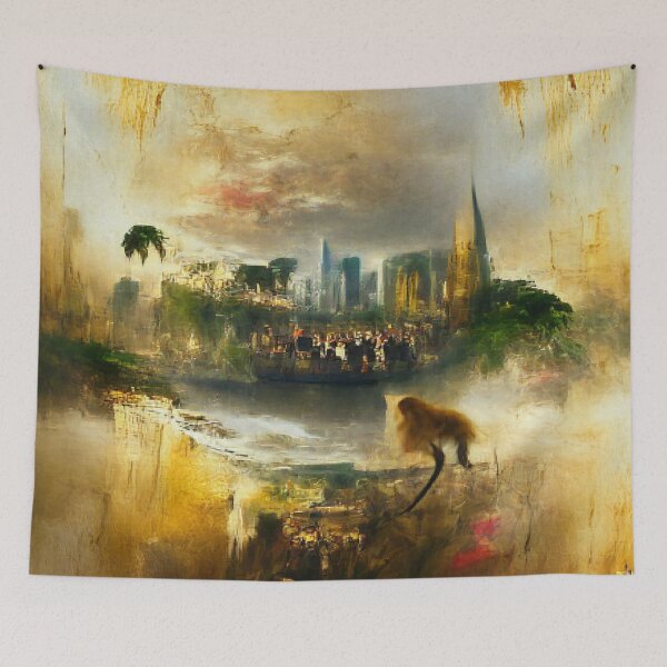 Item preview, City surrounded by trees art Work. designed and sold by Sloyar.