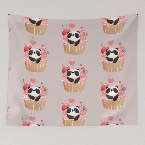 Item preview, VALENTINE'S PANDA CUPCAKE  designed and sold by GamaArtDesign.