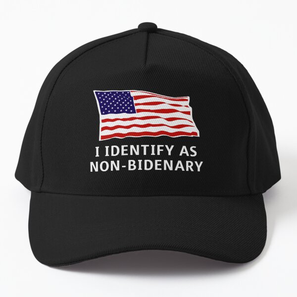 Vista previa del artículo con la obra «Identificarse como patriótico anti-Biden no bidenario», diseñado y vendido por JG0024.