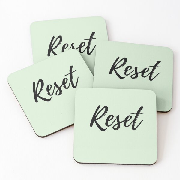 Item preview, Reset - positive affirmation word, green background designed and sold by ActionFocus.