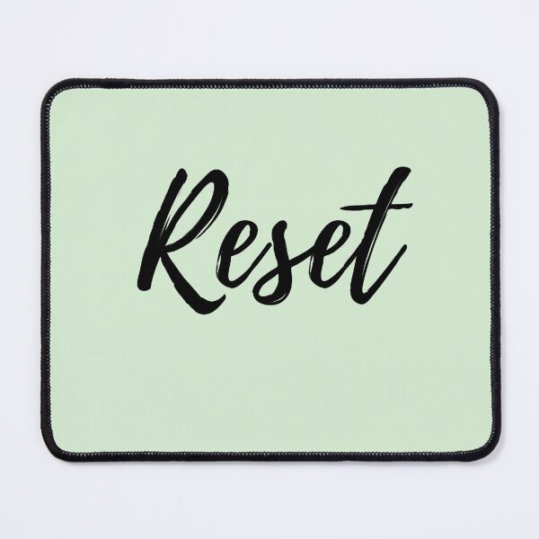 Item preview, Reset - positive affirmation word, green background designed and sold by ActionFocus.
