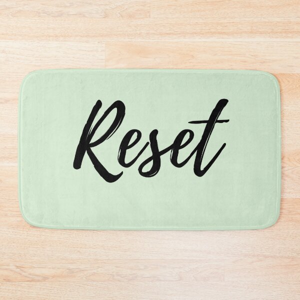 Item preview, Reset - positive affirmation word, green background designed and sold by ActionFocus.