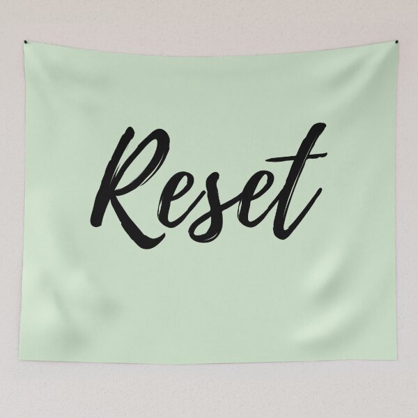 Item preview, Reset - positive affirmation word, green background designed and sold by ActionFocus.