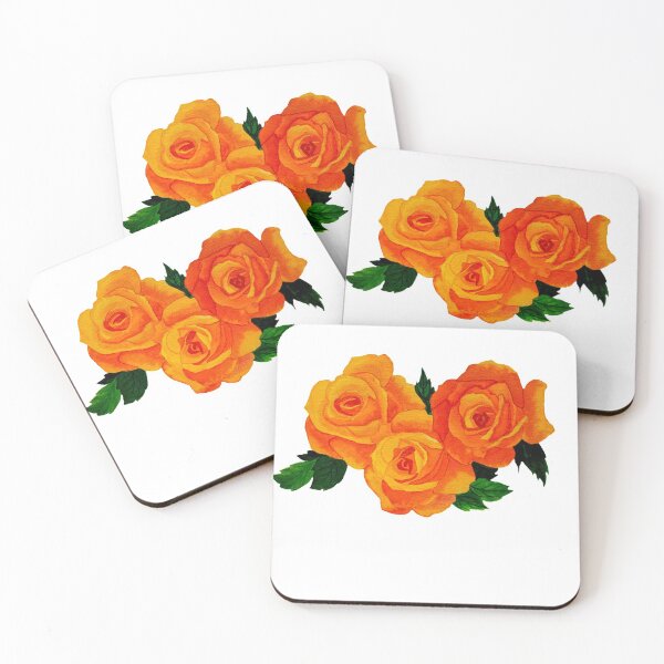 Item preview, Orange Roses Artwork Watercolor Painting designed and sold by Wildzhinga.
