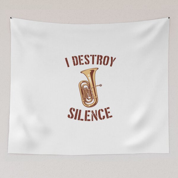 Item preview, I Destroy Silence Tuba player  Birthday Gifts Tubaist Funny Musician  Band Gift  Funny Rude Offensive saying, designed and sold by joygift369.