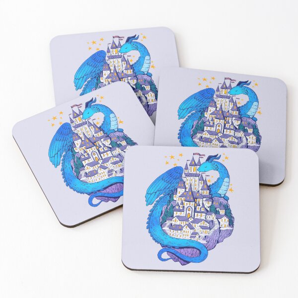Item preview, Blue Dragon Guarding his Castle  designed and sold by michelledraws.