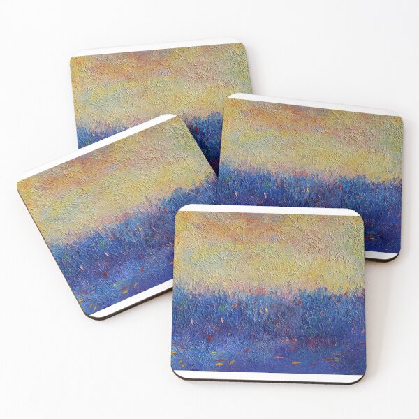 Item preview, Abstract Art Cute elegant beautiful pattern oil paint Blue Cream Textured Painting designed and sold by tanabe.