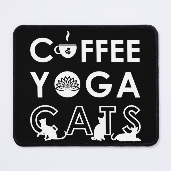 Item preview, Yoga cat and coffee, Coffee and cat lover, Yoga cat, Coffee yoga and cats - Funny designed and sold by Alice-Elgawi.