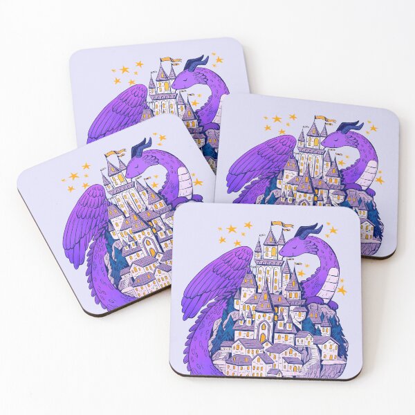 Item preview, Purple Dragon Guarding his Castle  designed and sold by michelledraws.