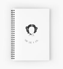 Fight Like a Girl - Carrie Fisher Memorial Journal Spiral Notebook