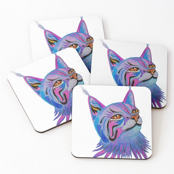 Item preview, Colorful Lynx Drawing Artwork designed and sold by Wildzhinga.