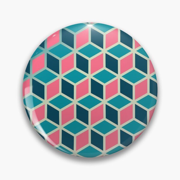 Item preview, Pink and Blue Isometric Cube Pattern designed and sold by Saanis.