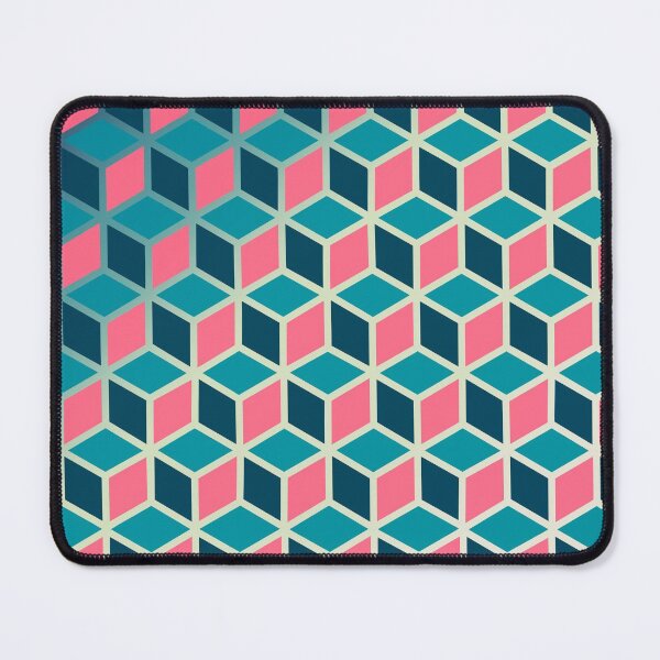 Item preview, Pink and Blue Isometric Cube Pattern designed and sold by Saanis.