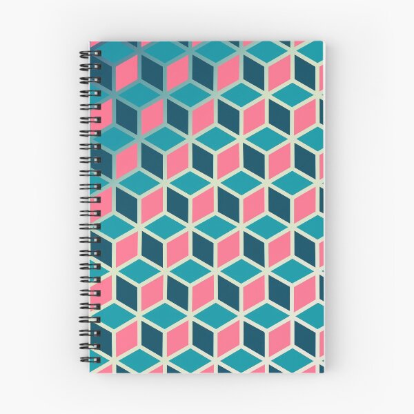 Item preview, Pink and Blue Isometric Cube Pattern designed and sold by Saanis.