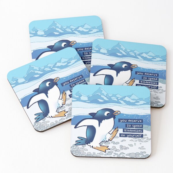 Item preview, "You Deserve to Spend Kindnesses on Yourself" Pebble Penguin designed and sold by thelatestkate.