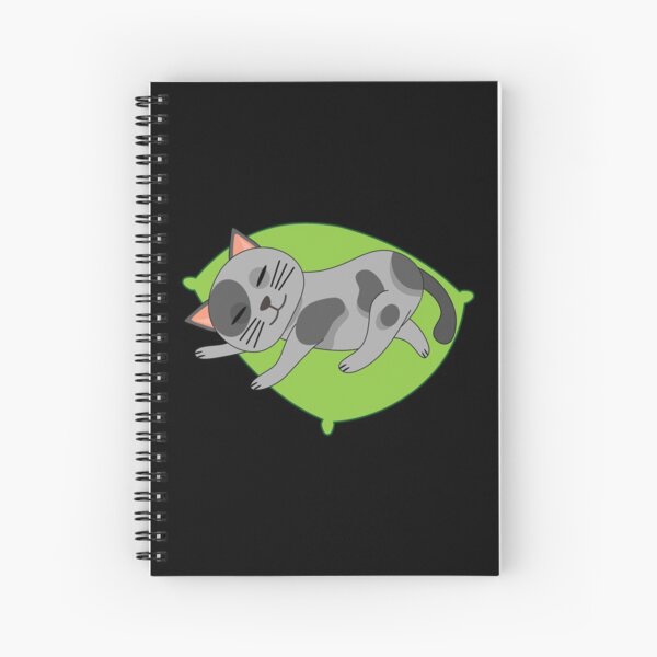 Cool Cat Sleeping - Feebie From The 'Tommy Goes To Heaven' Storybook Spiral Notebook