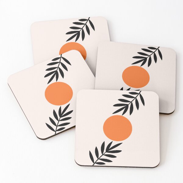 Item preview, Sun with Minimalist Abstract Leaves designed and sold by cerenalkan.
