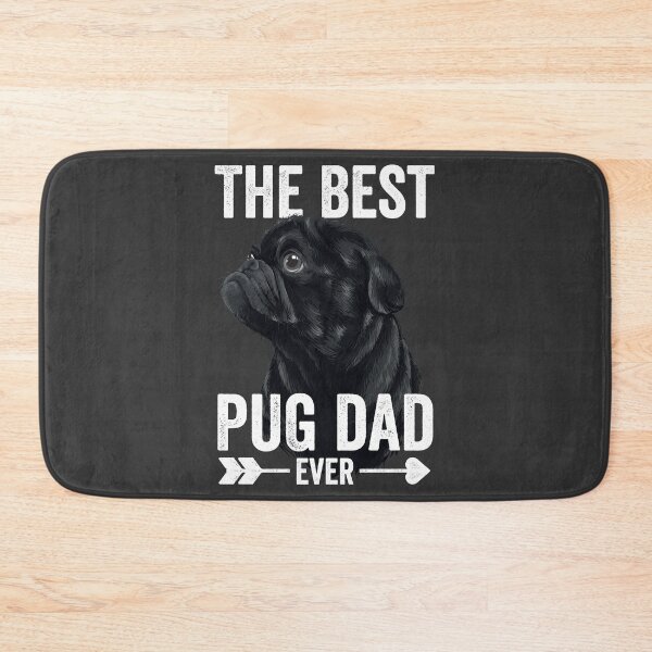 Item preview, Best Pug Dad Ever Men Cute Black Pug designed and sold by mejeoshop.